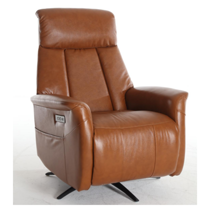 Swivel Electric Recliner – Brown
