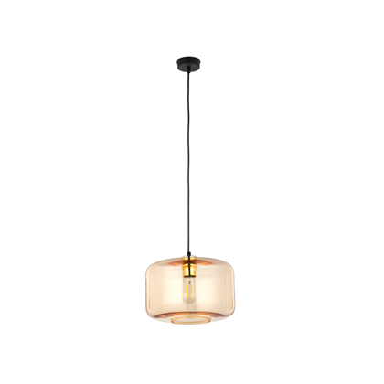 Amber Glass Hanging Lamp