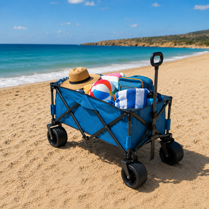Folding Wagon 180L - Blue/Grey