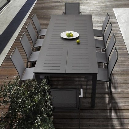 Dark Grey Extendable Table 200-300x110cm