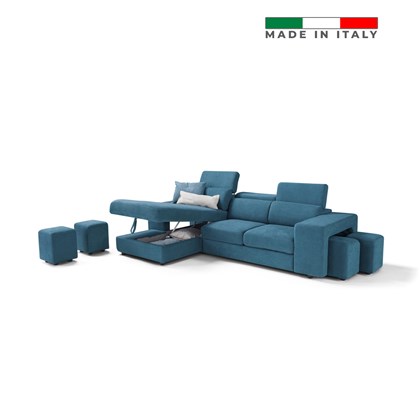 Sofa Bed 2-Seater With Chaise Lounge Left-R25