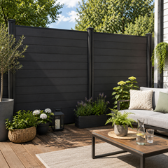 Outdoor Fence 180x180cm - Carbon Black