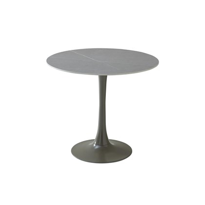 Round Dining Table Ceramic - Grey Anthracite