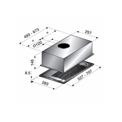 Built-in kitchen hood LX 52 cm