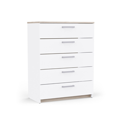 Sideboard 5-Drawer – Oak & White