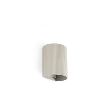 Sole Round Striped Wall Light – Grey