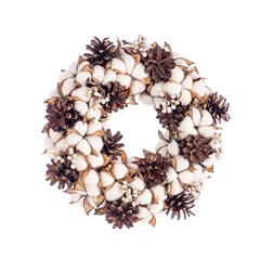 Loiza Cotton Flower Wreath D29