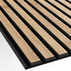 Acoustic Slat Wood Panel - Light Oak 2800mm