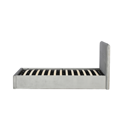 Upholstery Bed with Gas Lift – Light Grey