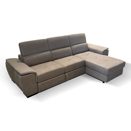 Sofa 3 Seater with Chaise Reversible  Light Brown