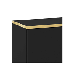 TV Unit with Gold Legs 175 – Black