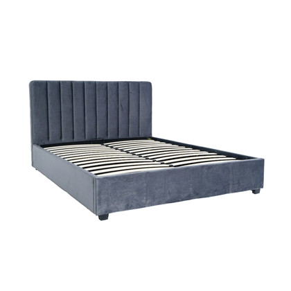 Bed Frame Upholstered 160x200 cm Dark Grey