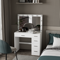 Vanity Table White 90X45X135cm
