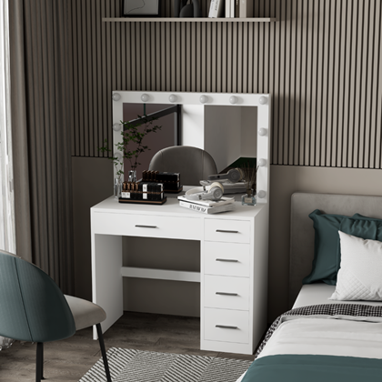 Dressing Table - White 90X45X135cm