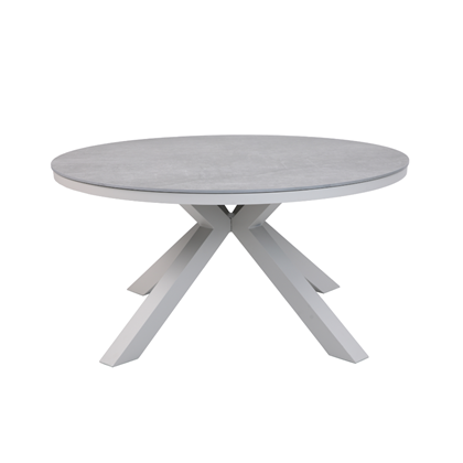 Dining Table Set with 6 Chairs - White & Light Gray