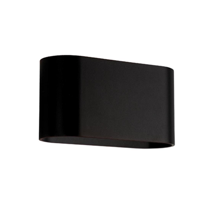 Decorative Oval Wall Light Black G9
