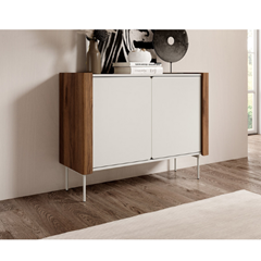 Sideboard 2 Doors – Cashmere & Walnut