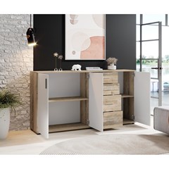 Sideboard - Light Oak & White