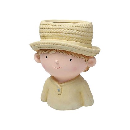 Vase Yellow Boy H 19