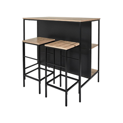 Kitchen Island Set with 2 Stools