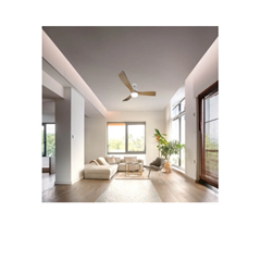 LED Ceiling Fan – White & Wood