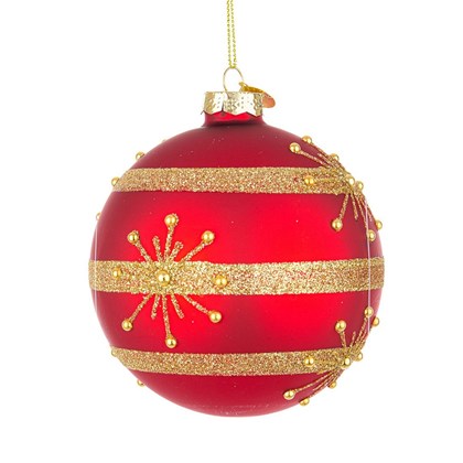 Glimmer Red Glass Ball 10cm