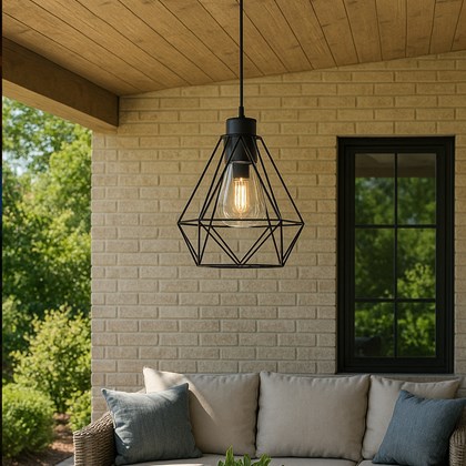 Pendant Lamp IP54 Black Die-Casting Aluminium