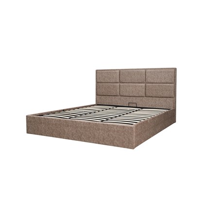 Upholstery Bed with Gas Lift 180x200cm – Brown