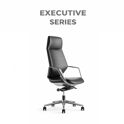 Office Chair Aluminium & Leather – Black