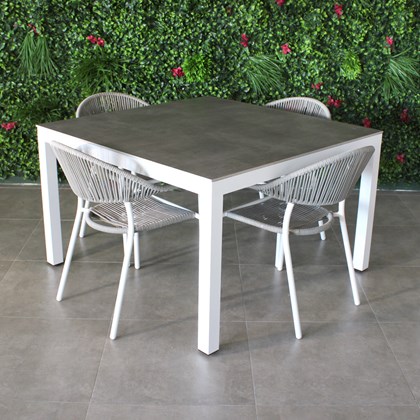 Aluminium Ceramic Table 120x120cm Baltimore Grey