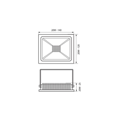LED Floodlight 20W 4000K White