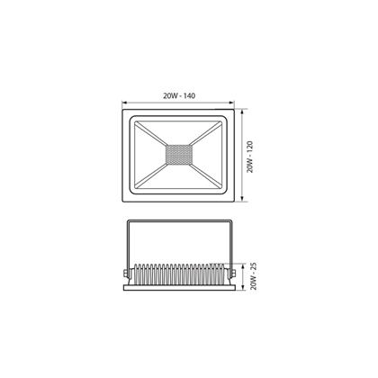 LED Floodlight 20W 4000K White