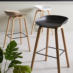 Stool in Modern Design with PP Structure Dove Grey