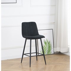 Bar Stool Black With Black Legs