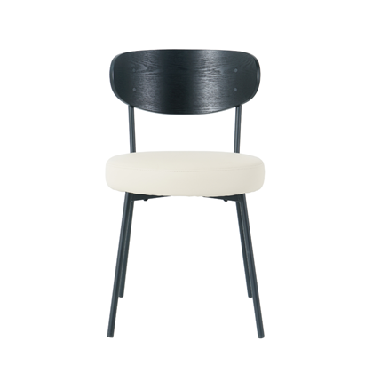 Dining Chair - Black and Beige