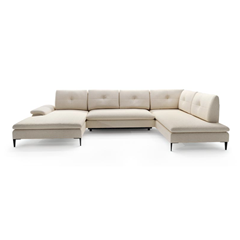 Corner Sofa Bed with Chaise Left 350cm – Light Beige