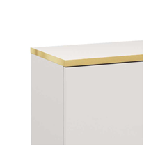 TV Unit with Gold Legs 175 – White