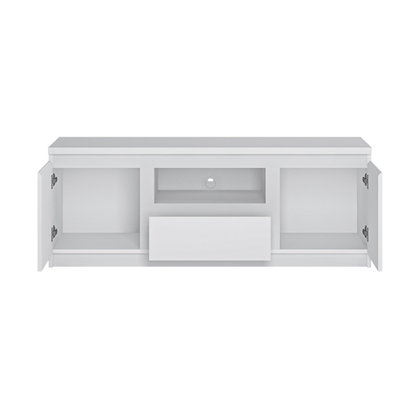TV Sideboard 2 Doors 1 Shelf – White Alpine