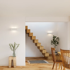 Vega Wall Light – White & Silver