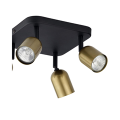 Top Black Gold Lamp 4 Lights