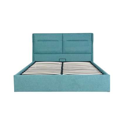 Upholstered Bed with Gas Lift - Dark Green