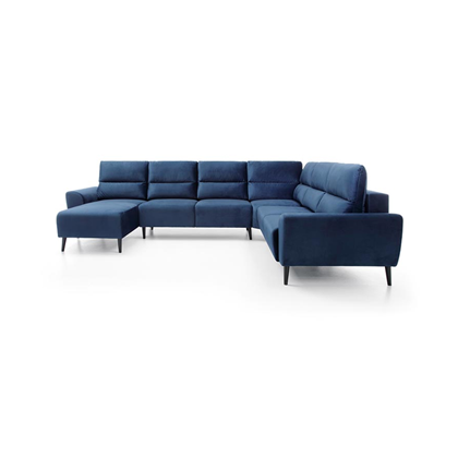 Corner Sofa Bed with Chaise Left – Blue