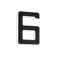 LED House number luminaire incl. changeable battery Number 6