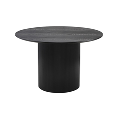 Dining Set Matt Table 4 Black Chairs PP Wood