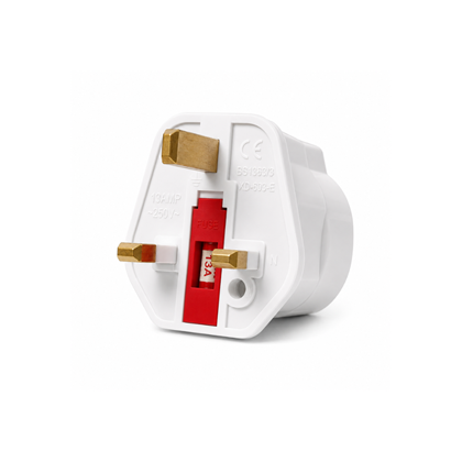 UK Plug Adapter 13A – White