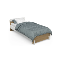 Single Bed – Brown & White