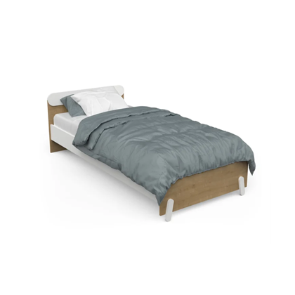 Single Bed – Brown & White