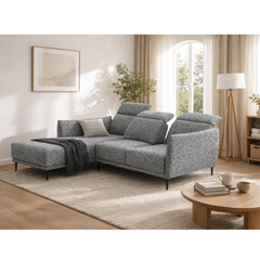 Sofa 3-Seater + Chaise Longue Left – Grey