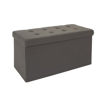 Foldable Bench Pouf in Grey