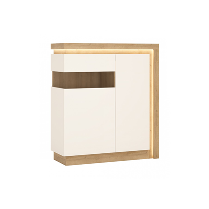 Low Display Cabinet 2 Doors – Riviera Oak Light